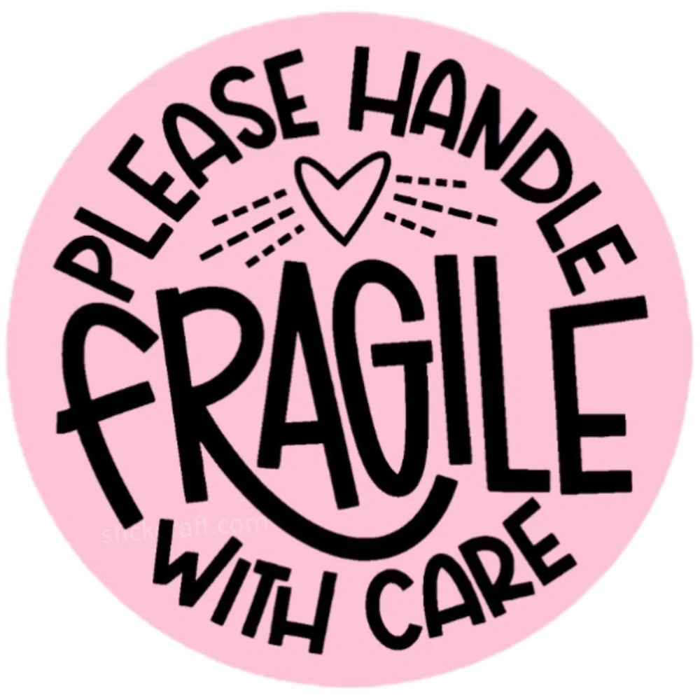 Please handle with care sticker, careful, label sticker 13 colors to choose from